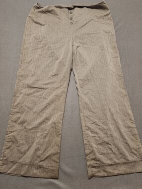 Dots Dress Pants Women Size 20 Grey Wide Leg Plus Size